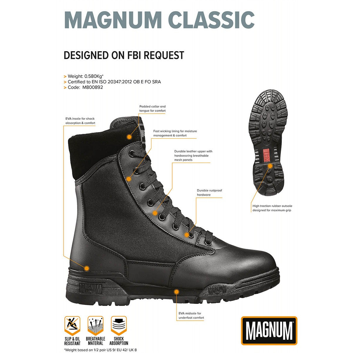 Einsatzstiefel "MAGNUM", Classic